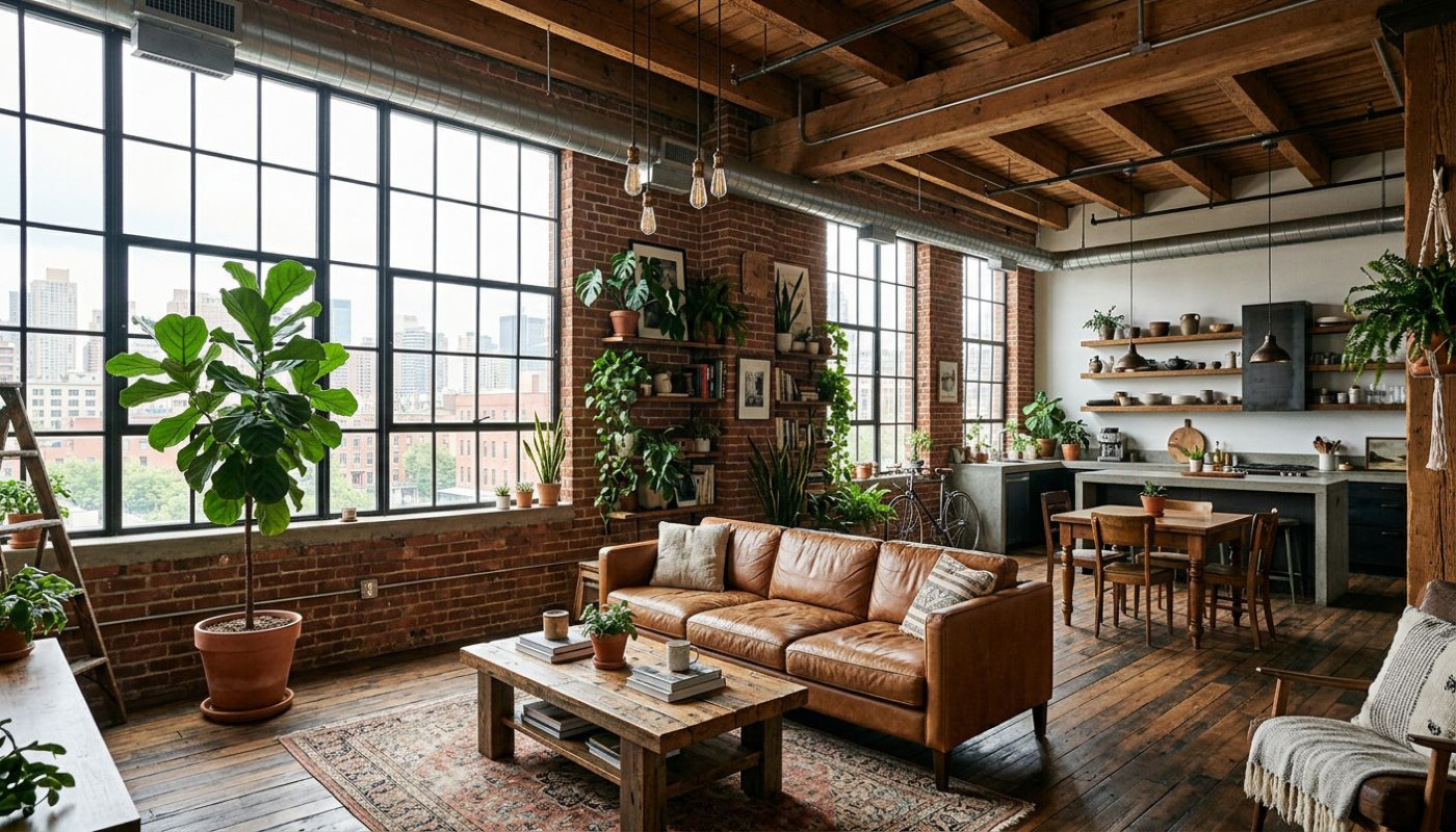 Comment intégrer des éléments naturels dans une décoration de style industriel ?